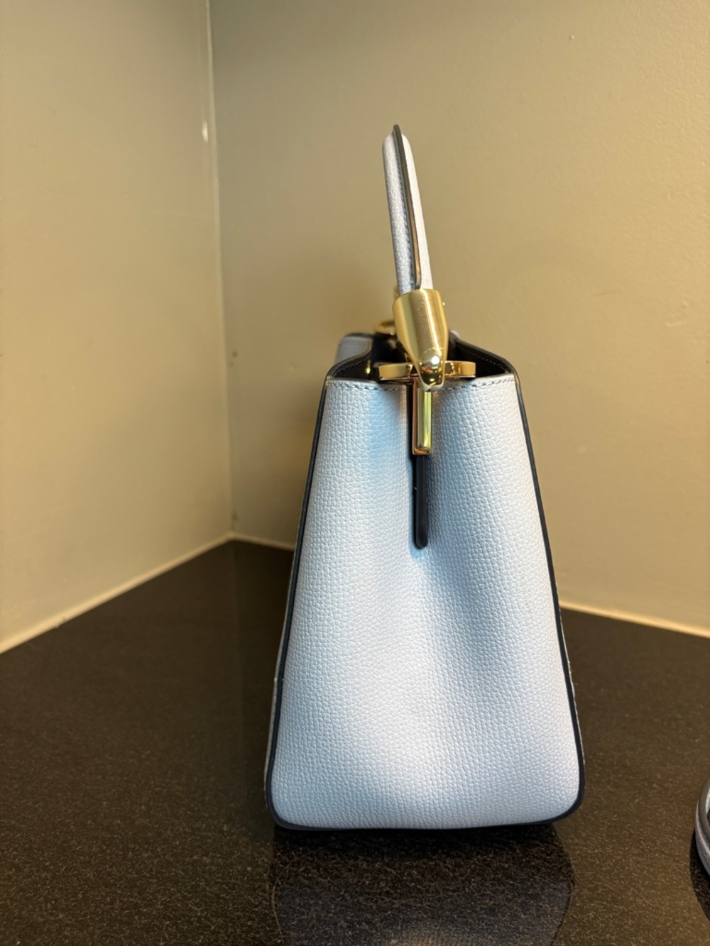 kate spade Small Top-Handle Mini Bag in Light Blue with Gold Hardware - Picture 5 of 9
